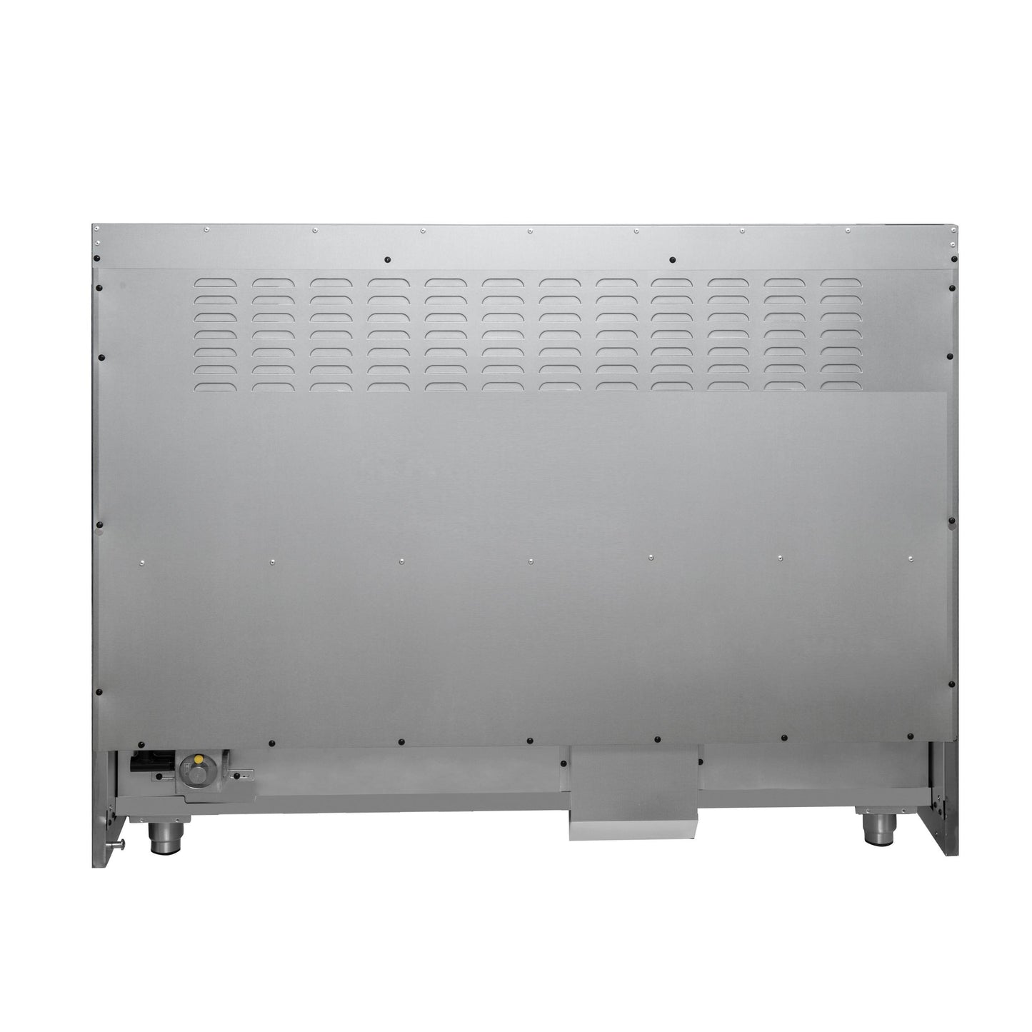 Forno FFSGS635648WHT Forno Galiano 48-Inch French Door Dual Fuel Range, White & Antique Brass Design, 8 Sealed Burners - 107,000 Btu, Griddle, 6.58 Cu.Ft. Double Ovens