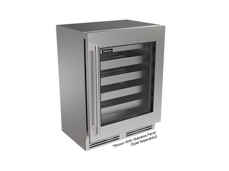 Perlick G5WR24GD G5 Luxe Shallow Depth- Ada 24" Wine Reserve, Glass Door- Factory Right (Adjustable) Hinge - Indoor/Outdoor Rated