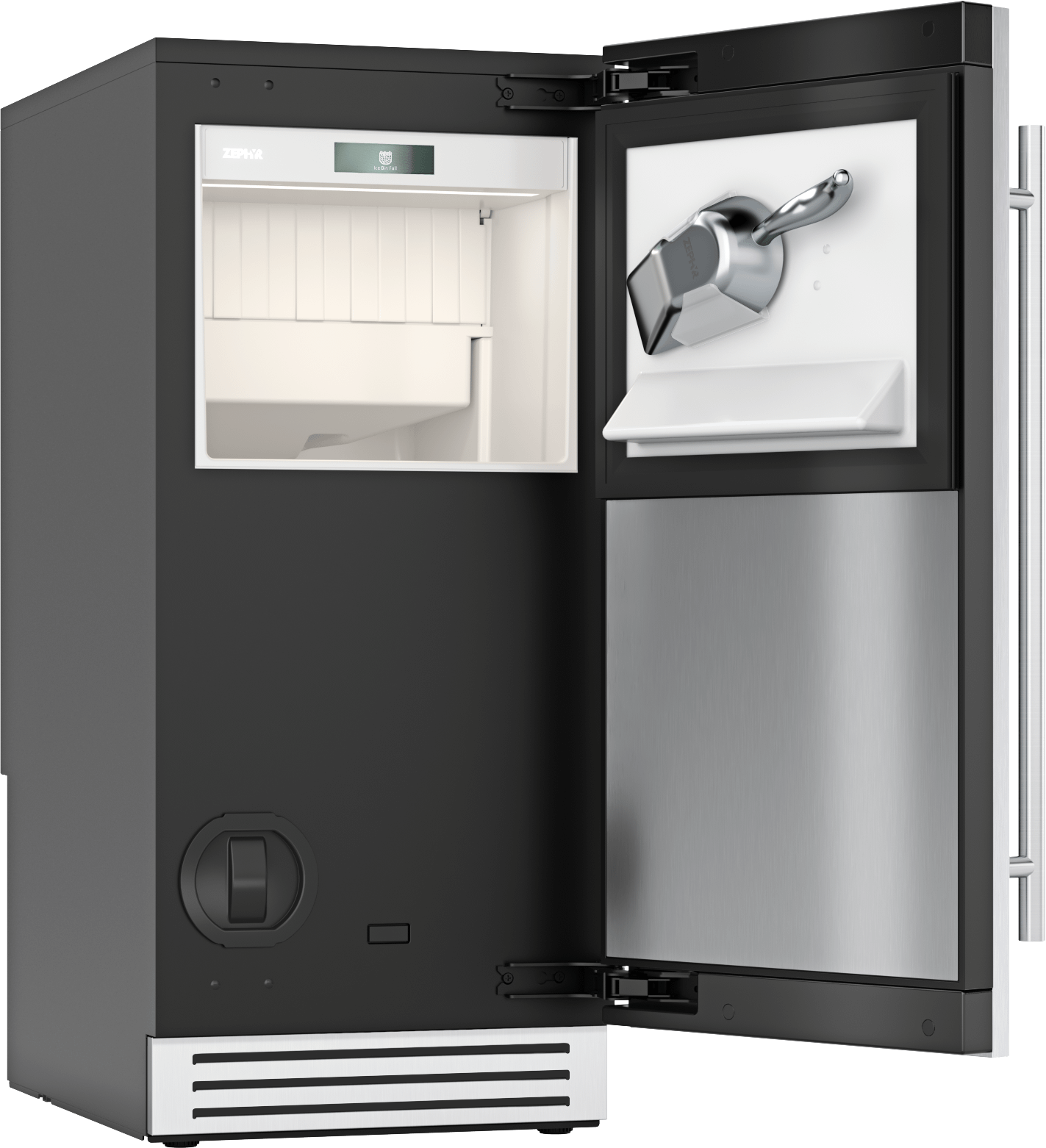 Zephyr PRCP151AS Presrv Ice Machine Overlay Panel Kit, 15In, Ss, W/Handle & Kickplate