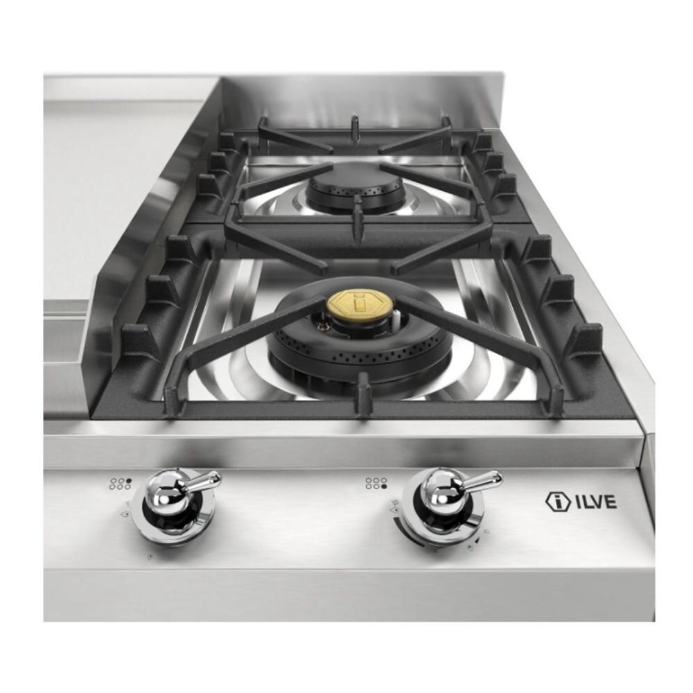 Ilve UHCP965FNSSC Ilve Uhcp965Fnssc Nostalgie Ii 36 Inch Gas Cooktop With Griddle, In Stainless Steel (Natural Gas, Chrome)