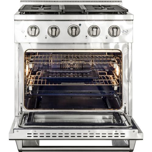 Nxr Ranges AKD3001LP 30-In. Culinary Series Professional Style Lp Gas And Electric Dual Fuel Range, Stainless Steel