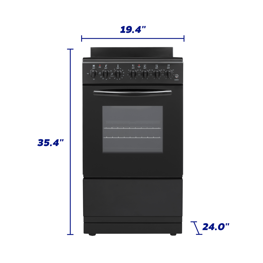 Element Appliance EER204MSCB Element 1.9 Cu. Ft. 20 Electric Range - Black (Eer204Mscb)