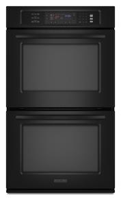 Kitchenaid KEBS207SBL Double Oven 30" Width 4.3 Cu. Ft. Capacity Even-Heat™ True Convection System In Upper Oven Architect® Series Ii