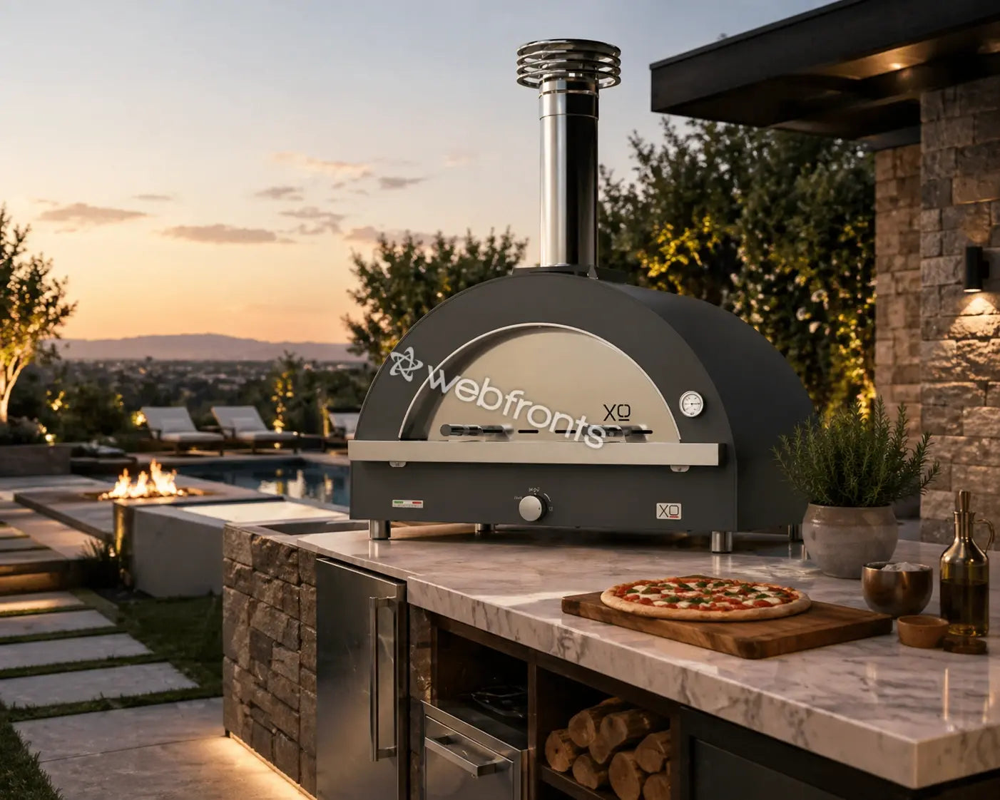 Xo Appliance XOPIZZA4HCAN 40" Hybrid Gas & Wood Oven