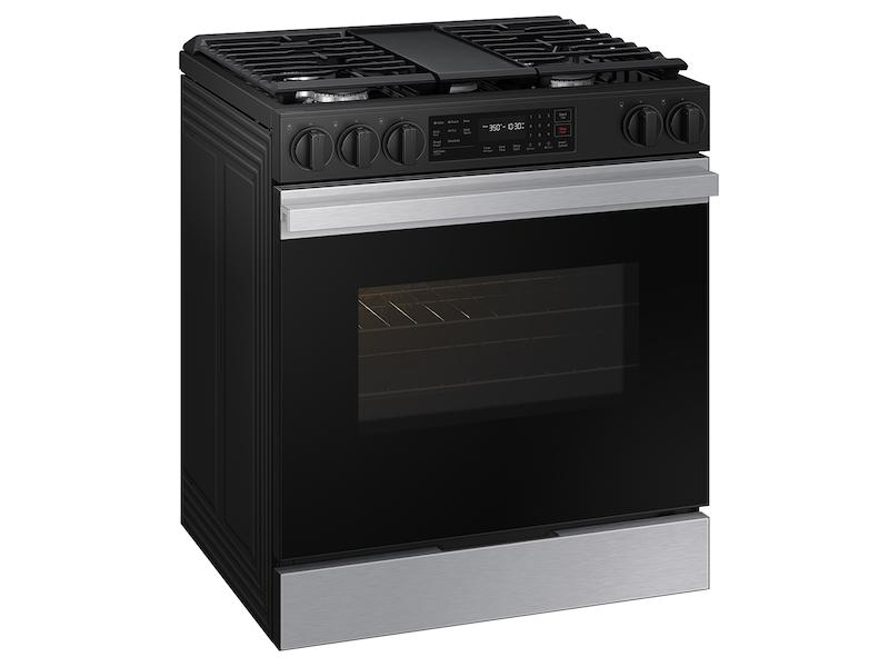 Samsung NSG6DG8300SR Bespoke 6.0 Cu. Ft. Smart Slide-In Gas Range With Air Fry & Precision Knobs In Stainless Steel
