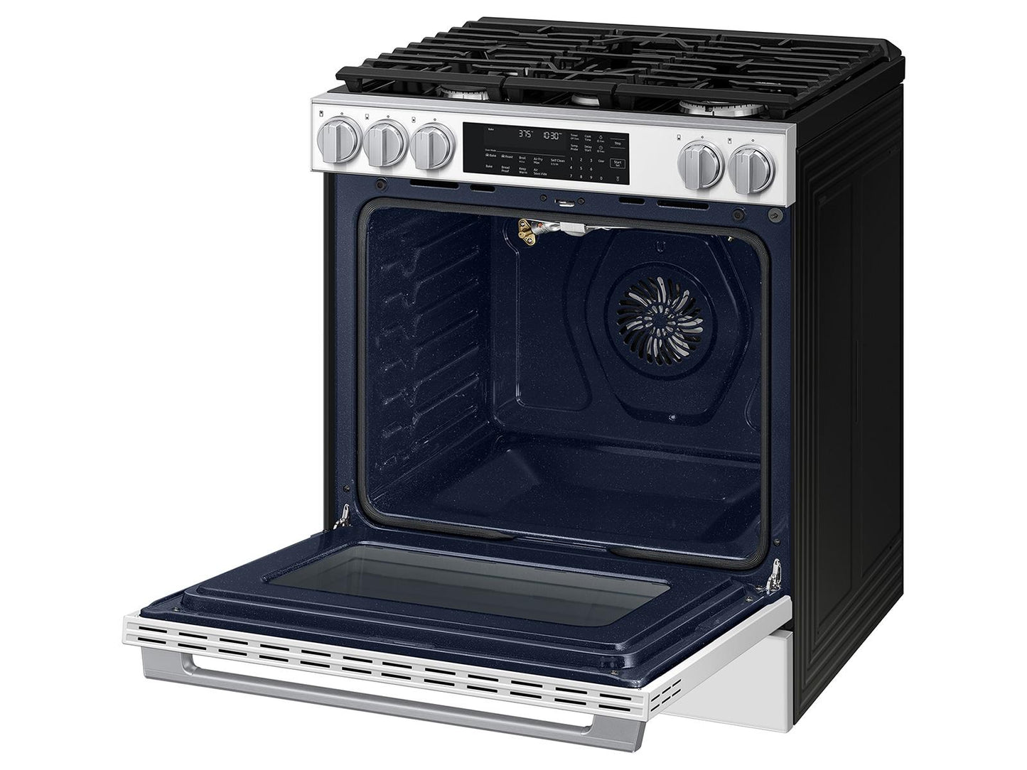 Samsung NSG90H60SW Bespoke Smart Slide-In Gas Range Pro Style Elite Design Illuminated Knobs Air Fry Max