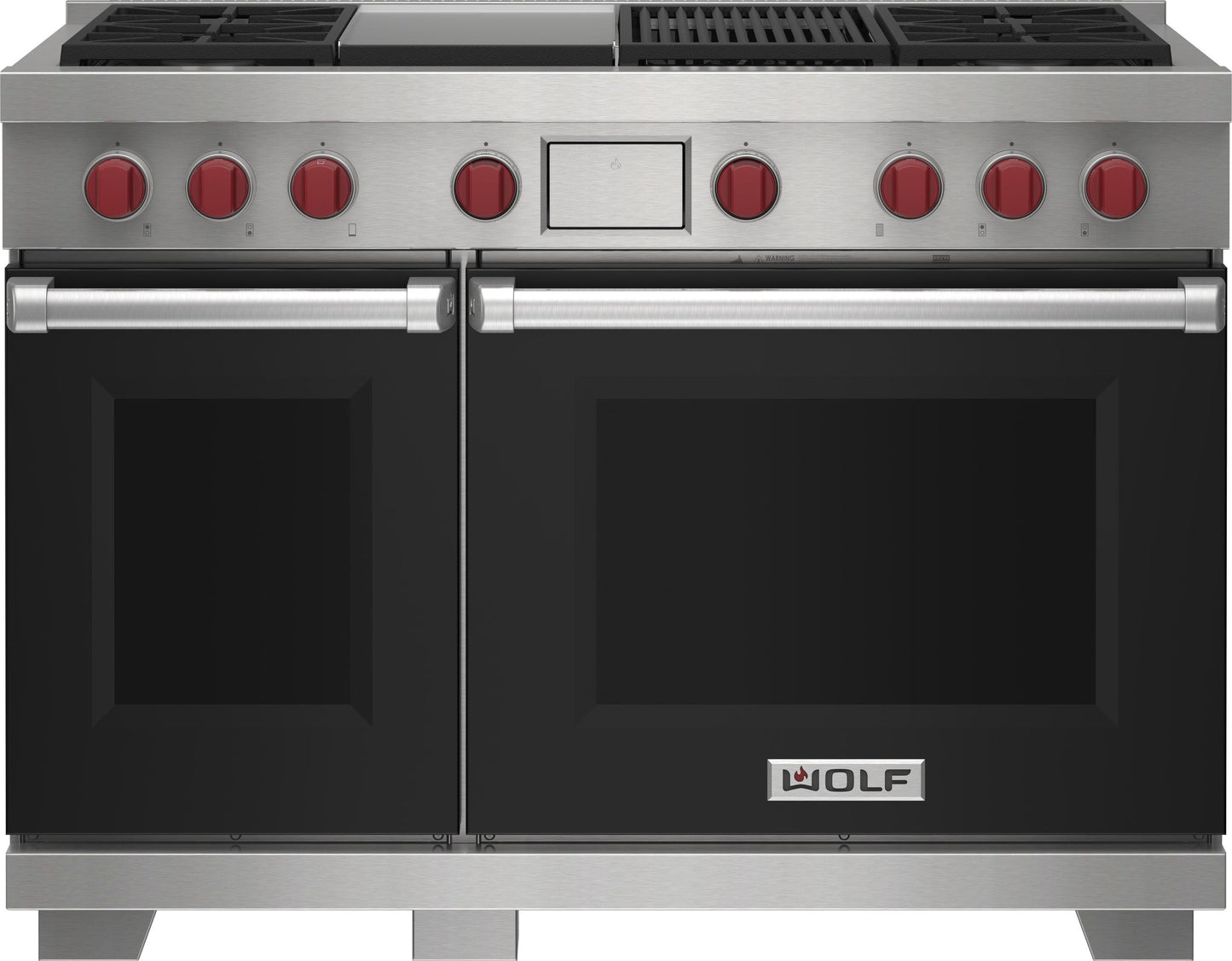 Wolf DF48450CGWHP 48" Dual Fuel Range - 4 Burners, Infrared Charbroiler And Infrared Griddle