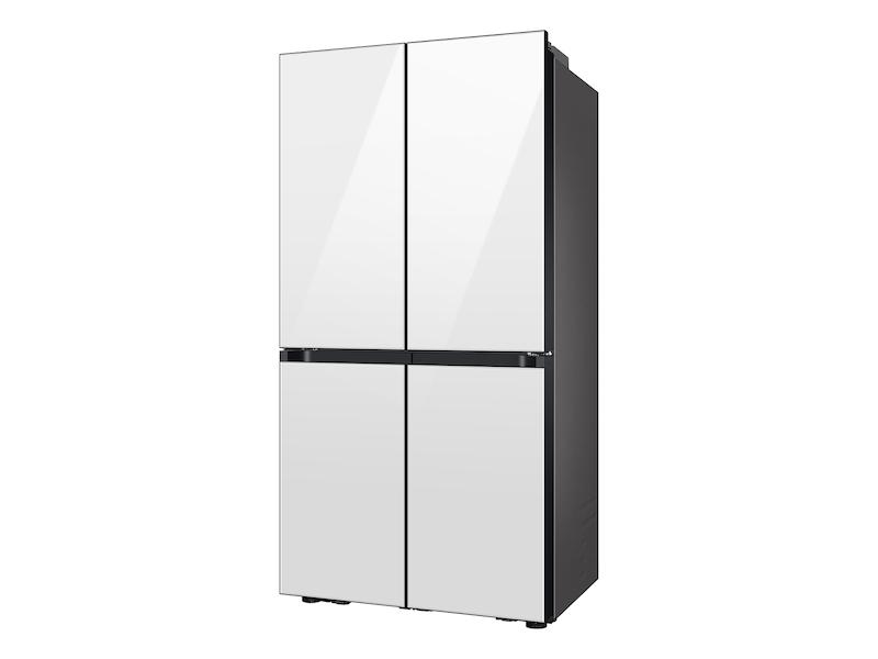 Samsung RF23DB960012 Bespoke Counter Depth 4-Door Flex&#8482; Refrigerator (23 Cu. Ft.) With Beverage Center&#8482; In White Glass - (With Customizable Door Panel Colors)