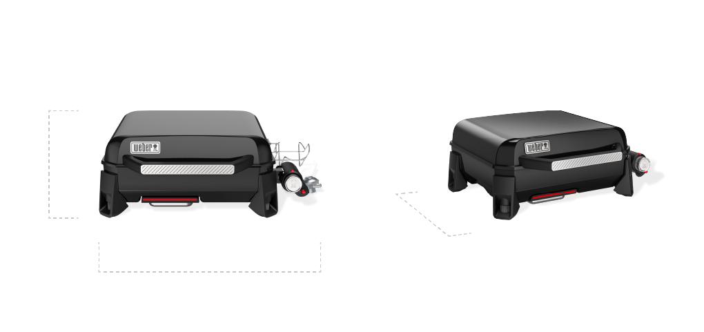 Weber 1500532 Slate® 22 Rust-Resistant Tabletop Griddle - Black