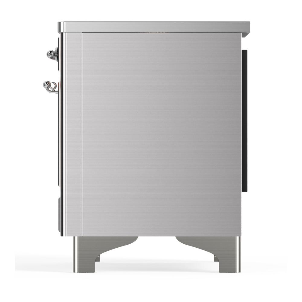 Ilve UMIB36NR3SSC Ilve Umib36Nr3Ssc Majestic Iii 36 Inch Induction Range With 6 Elements, 3.5 Cu. Ft. Total Oven Capacity (Triple Glass Door, Stainless Steel, Chrome)