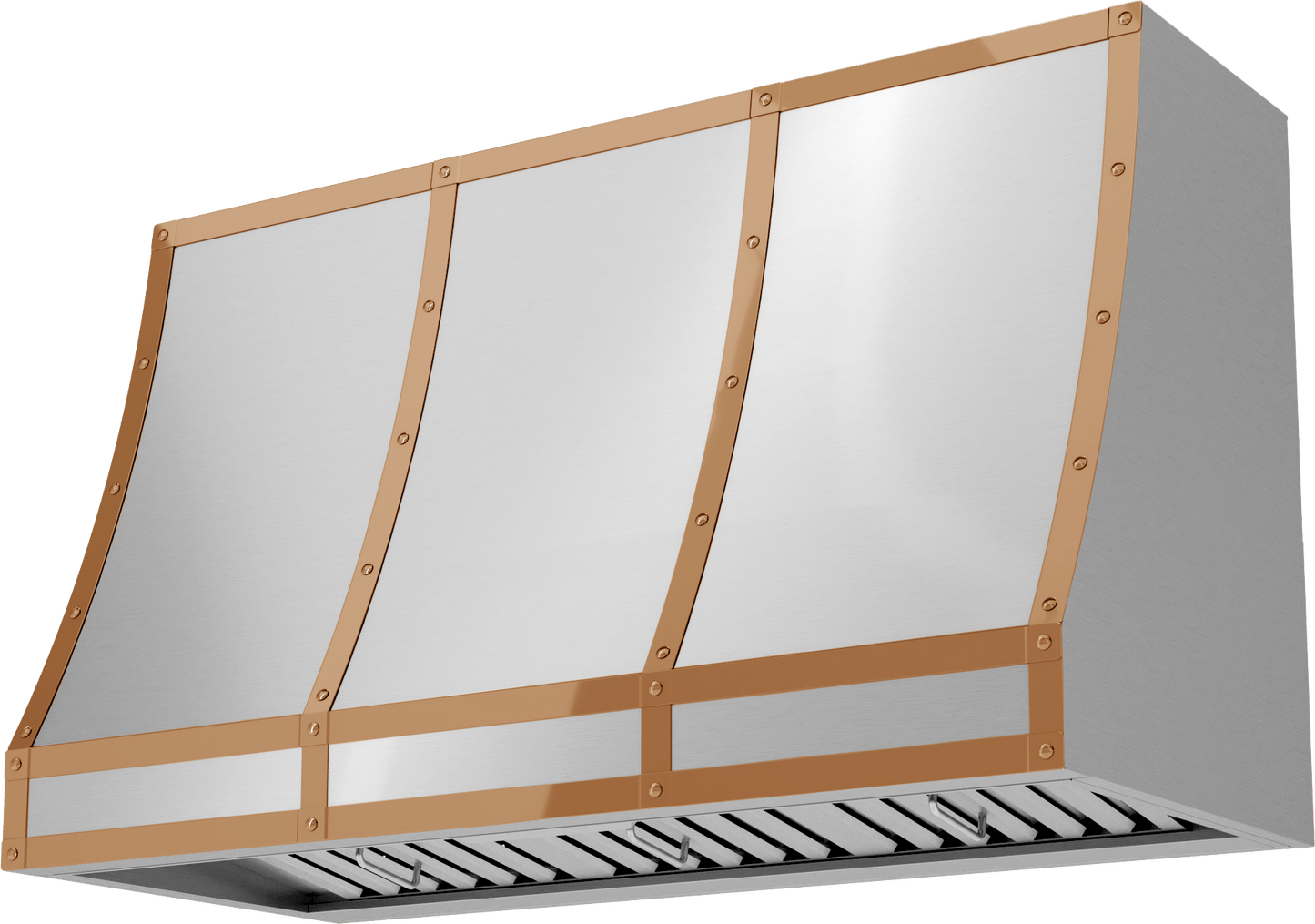 Zephyr BKFT48APC Forte Hood Banding Kit, 48In, Polished Copper Finish