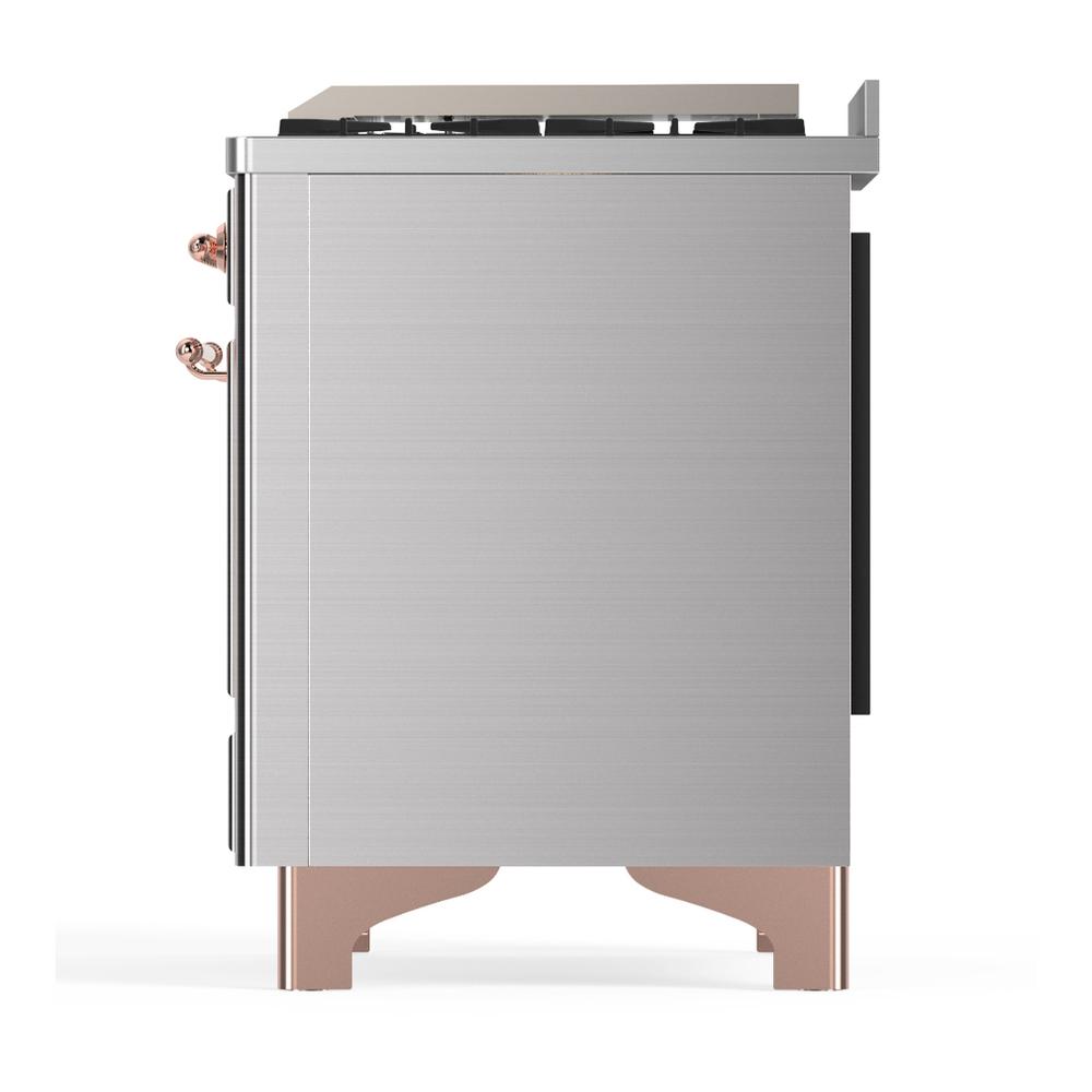 Ilve UMD40FNR3SSP Ilve Umd40Fnr3Ssp Majestic Iii 40 Inch Dual Fuel Range With 6 Burners And Griddle, Dual Function Burner Up To 25,000 Btu (Natural Gas, Triple Glass Door, Stainless Steel, Copper)