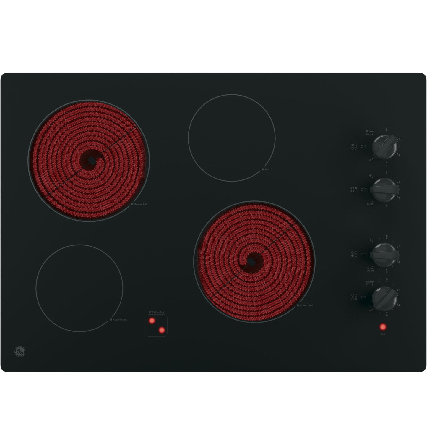 Ge Appliances JP3030DWBB Ge® 30" Built-In Knob Control Electric Cooktop
