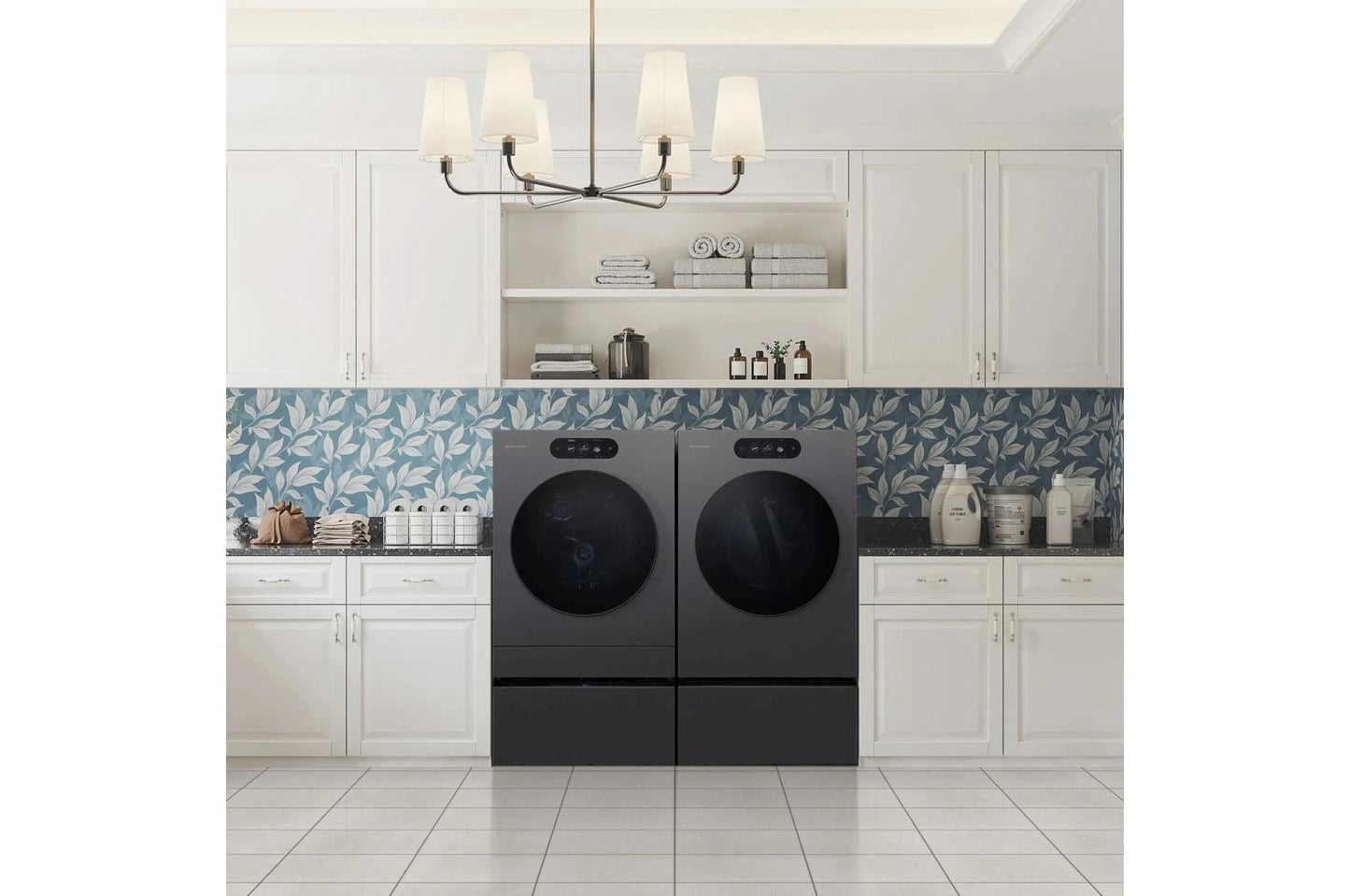 Lg DLGX9901B Lg Signature 9.0 Cu. Ft. Mega Capacity Smart Front Load Gas Dryer With Built-In Intelligence, Turbosteam® And Touch Lcd Control