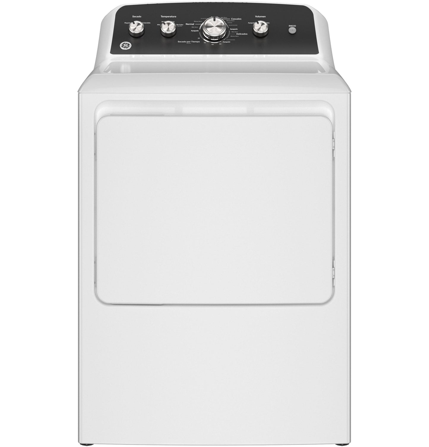 Ge Appliances ETD48EASWWB Ge® 7.2 Cu. Ft. Capacity&#X00A0;Electric&#X00A0;Dryer&#X00A0;With Spanish Panel And Up To 120 Ft. Venting&#X200B;