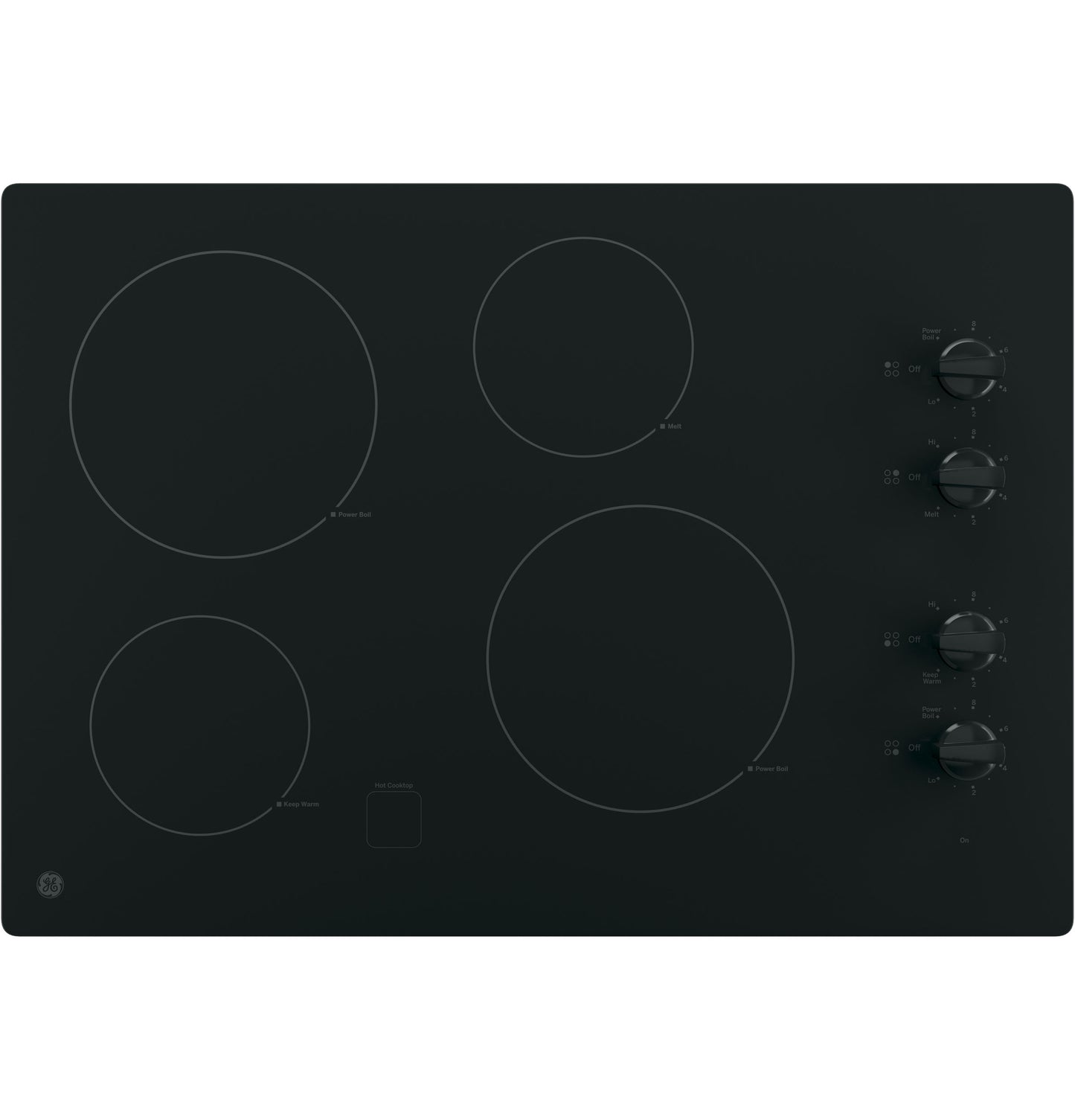 Ge Appliances JP3030DWBB Ge® 30" Built-In Knob Control Electric Cooktop