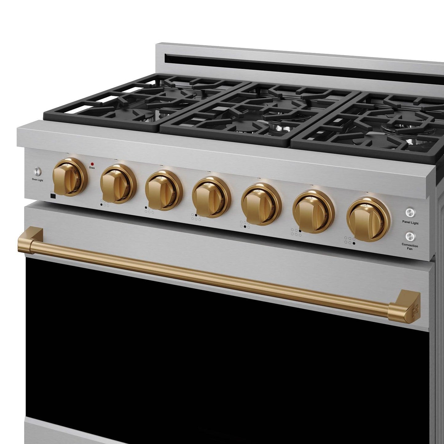 Thor Kitchen RSG36PBRZ 36 Inch Professional Gas Range With Precision Knob In Stainless Steel And Bronze Gordon Ramsay Series