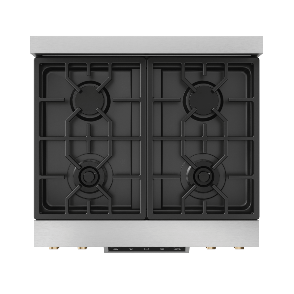 Thor Kitchen RSG30BRZ 30 Inch Professional Gas Range With Tilt Panel Touch Control In Stainless Steel/Bronze Gordon Ramsay Series - Rsg30-Brz