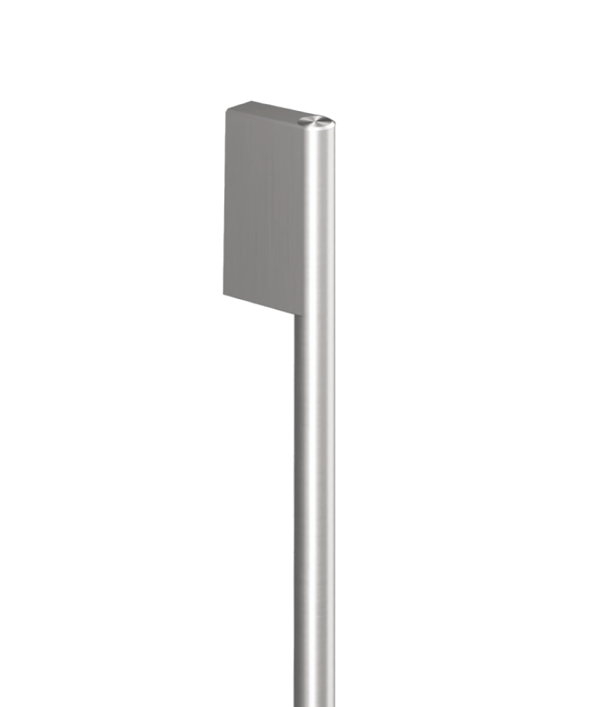 Fisher & Paykel AHD7RDB74X Contemporary Round Silver Handle For Integrated Refrigerator Freezer, 24"