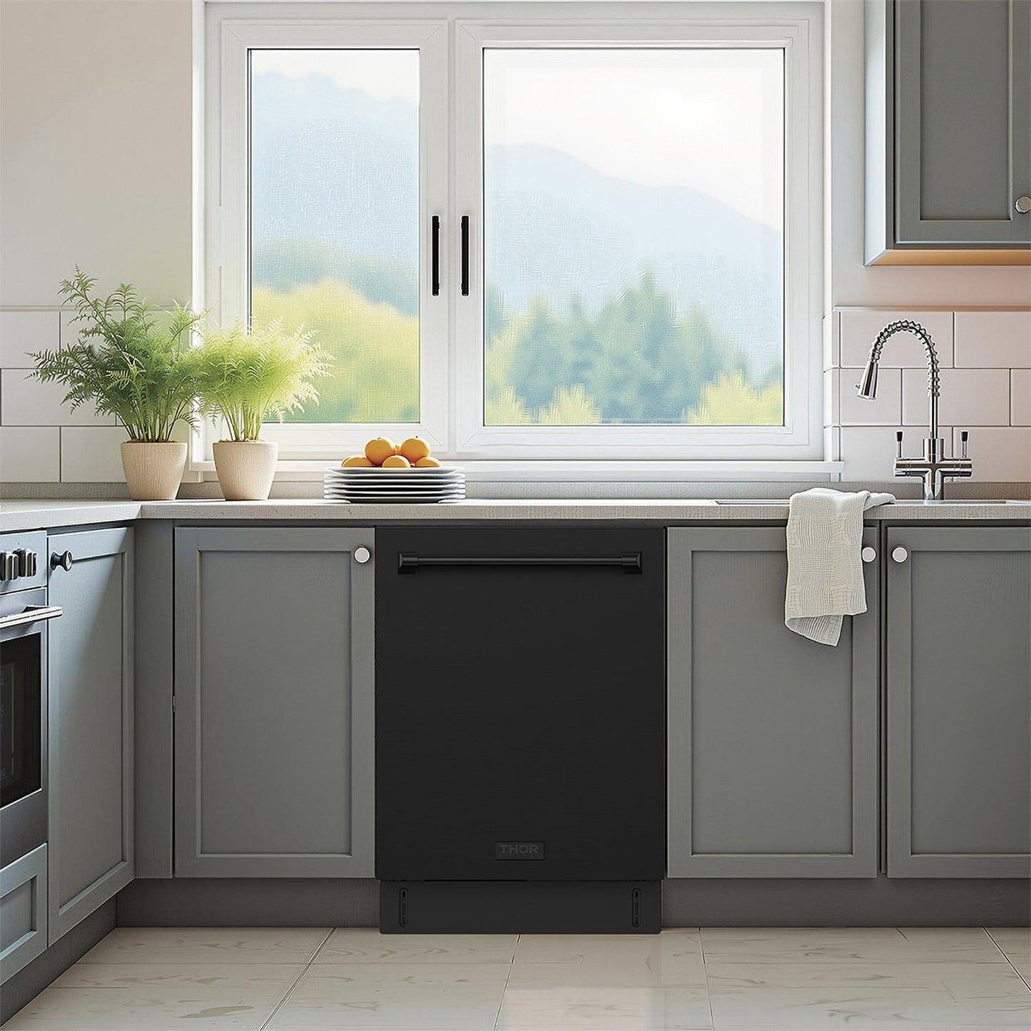 Thor Kitchen TDW24C7B 24 Inch Top Control Built-In Dishwasher In Black