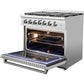 Nxr Ranges AKD3605 36-In. Culinary Series Professional Style Gas And Electric Dual Fuel Range, Stainless Steel