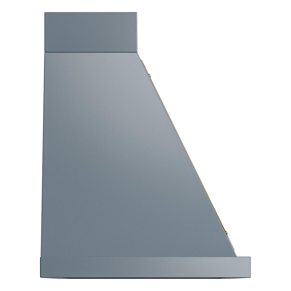 Ilve UANB40BGG Ilve Uanb40Bgg Nostalgie Ii Noblesse 40 Inch Range Hood With 600 Cfm (Blue Grey, Brass)