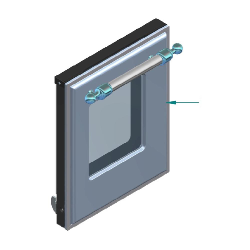 Ilve EG9620006000808 Ilve Parts Eg9620006000808 Complete Triple Glass Door Kit For Uov 30 E3 (Stainless Steel, Chrome Trim)