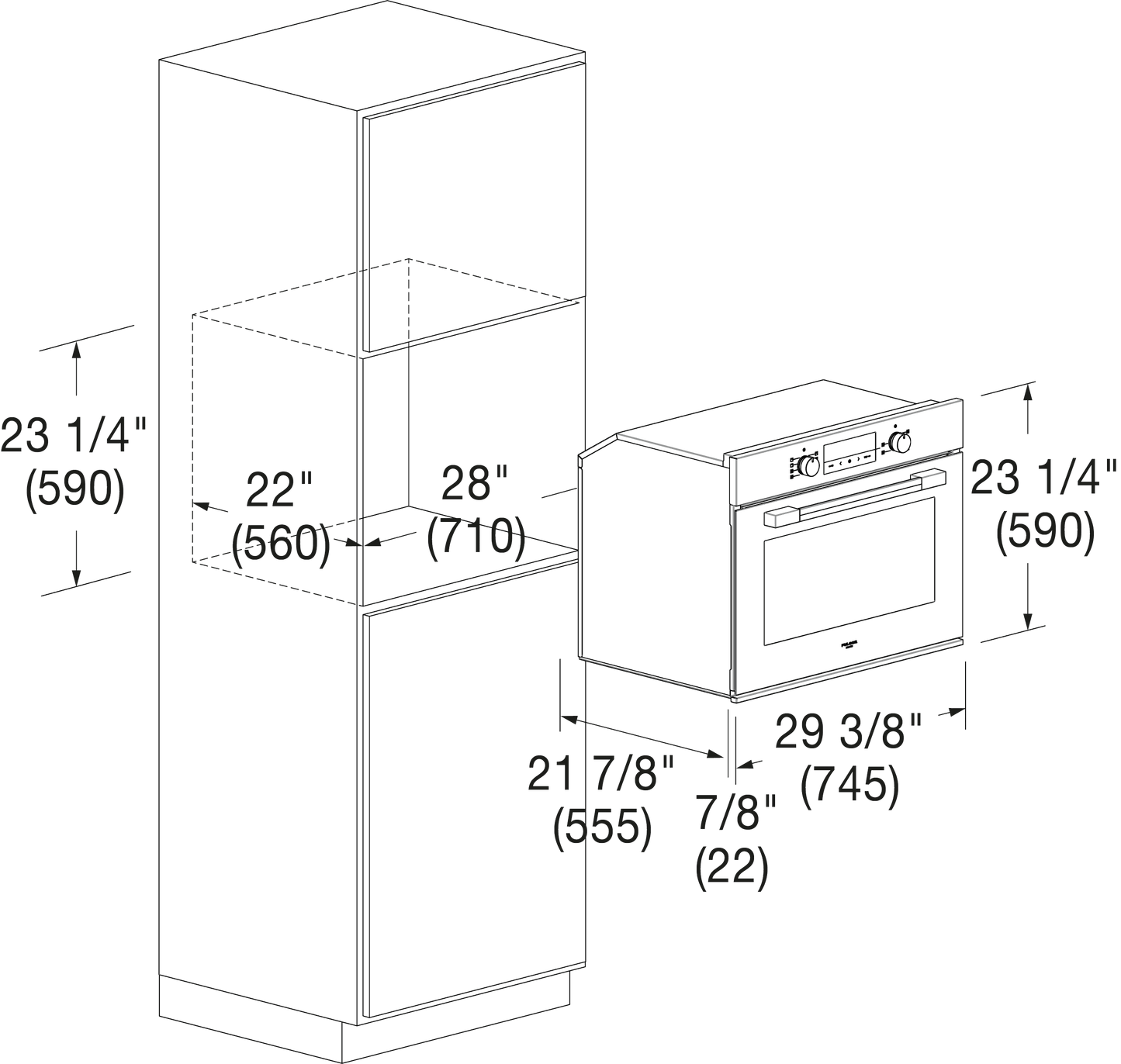 Fulgor Milano F1MSP30S1 30" Multifunction Easy-Clean Oven