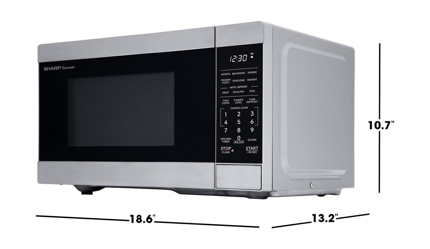 Sharp SMC0962KS Sharp 0.9 Cu. Ft. 900W Stainless Steel Countertop Microwave Oven