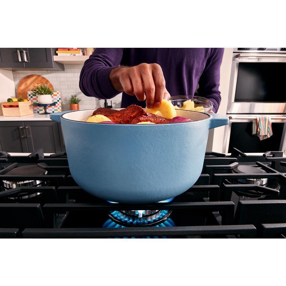 Kitchenaid KCGG536PBL 36" Gas-On-Glass Cooktop
