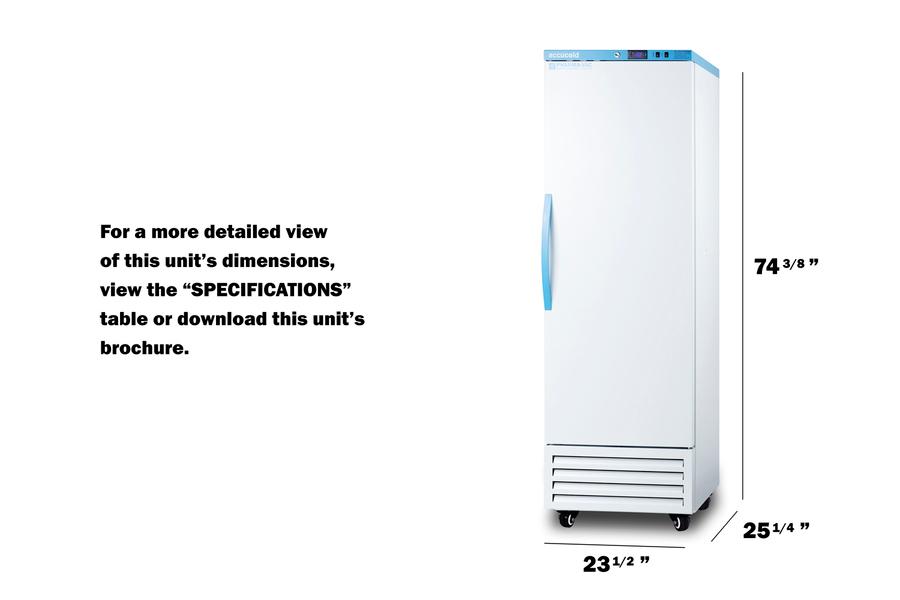 Summit AFS14PVDL2B 9.53 Cu. Ft. Upright Vaccine All-Freezer
