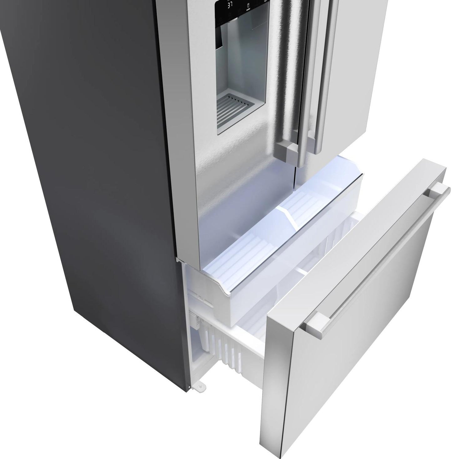 Bosch B36CD52SNS 500 Series French Door Bottom Mount Refrigerator 36" Stainless Steel (With Anti-Fingerprint), Total No Frost