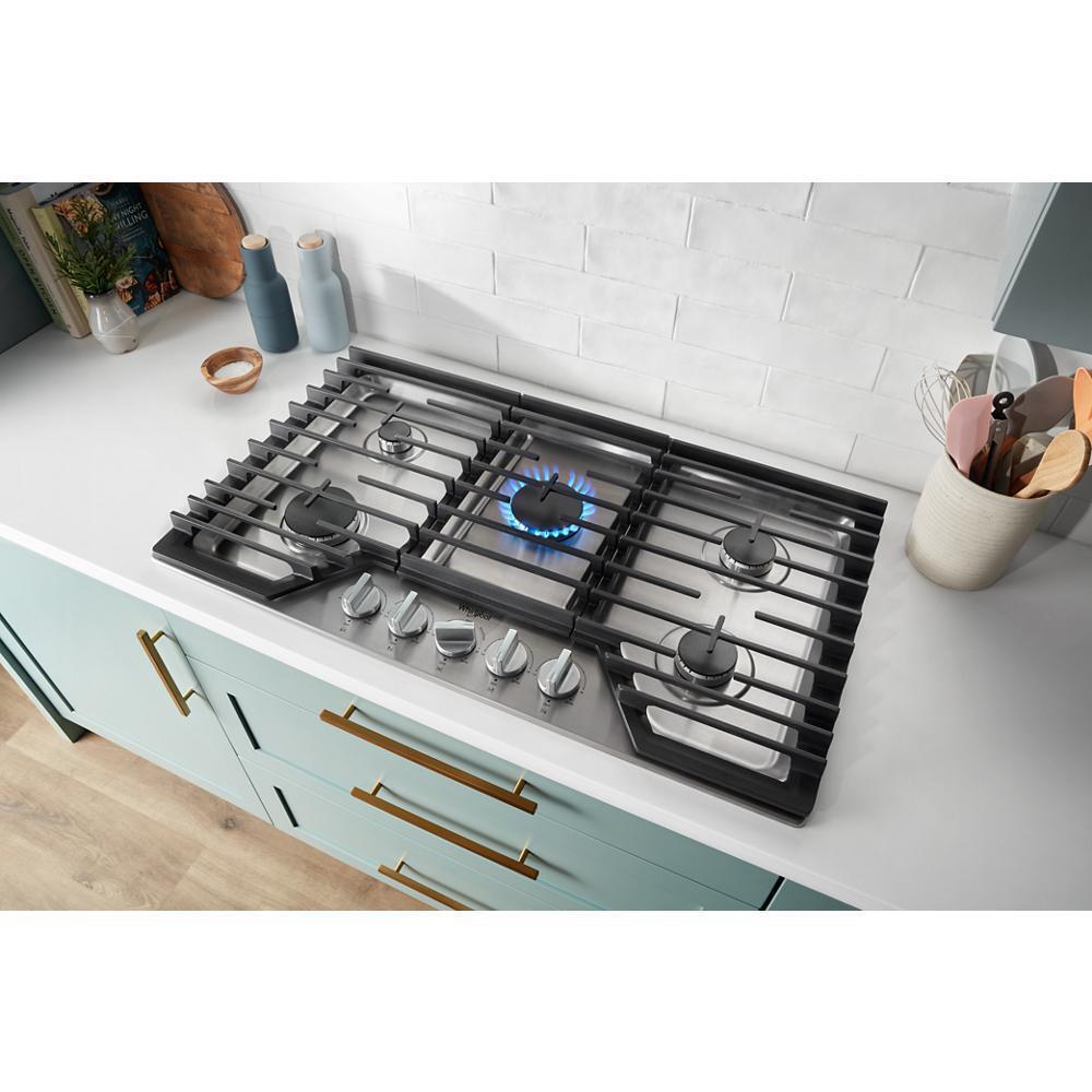 Whirlpool WCGK7030PS 30-Inch Gas Cooktop With Fifth Burner
