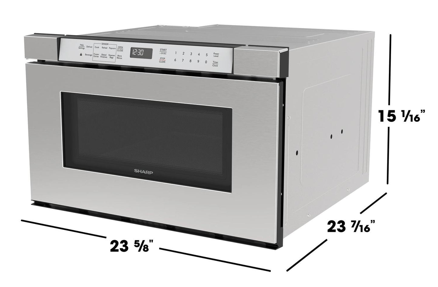 Sharp SMD2430MS Sharp 24 In. 1.2 Cu. Ft. Built-In Microwave Drawer™ Oven In Stainless Steel