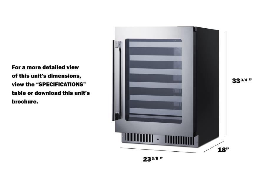 Summit SDHW2442 24" Wide Built-In Wine Cellar