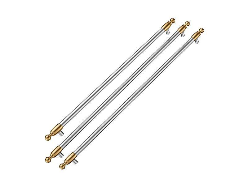 Bertazzoni HK36HERFDBXGV Handle Kit For 36 Inch Built-In French Door Refrigerator - Heritage Series With Gold Accents Stainless Steel/Gold