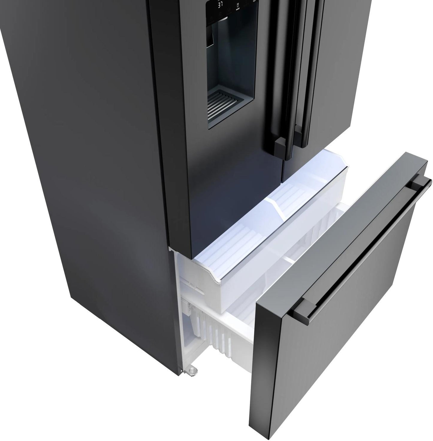 Bosch B36CD52SNB 500 Series French Door Bottom Mount Refrigerator 36" Black Stainless Steel, Total No Frost