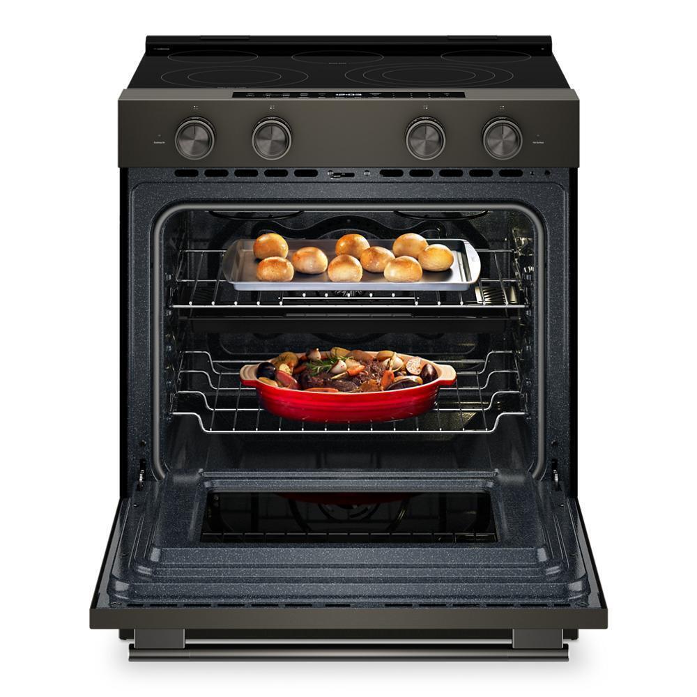 Kitchenaid KSES530SBE 5.3 Cu. Ft. Smart Slide-In Electric Range With Two Even-Heat™ Hyper Elements And Convection Cooking Modes