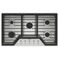 Whirlpool WCGK5036PS 36-Inch Gas Cooktop With Ez-2-Lift™ Hinged Cast-Iron Grates