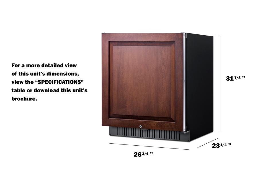 Summit FF27BSSADAIF 27" Wide Built-In All-Refrigerator, Ada Compliant (Panel Not Included)