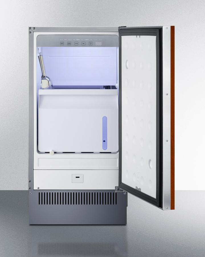 Summit BIM182OSIF 18" Wide Clear Outdoor Icemaker (Panel Not Included)