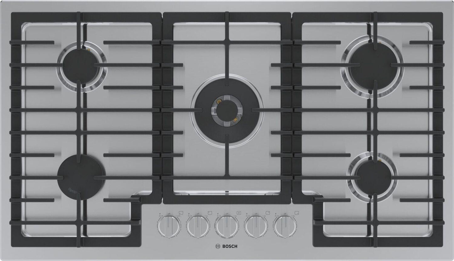 Bosch NGM8659UC 800 Series Gas Cooktop 36" Stainless Steel Ngm8659Uc