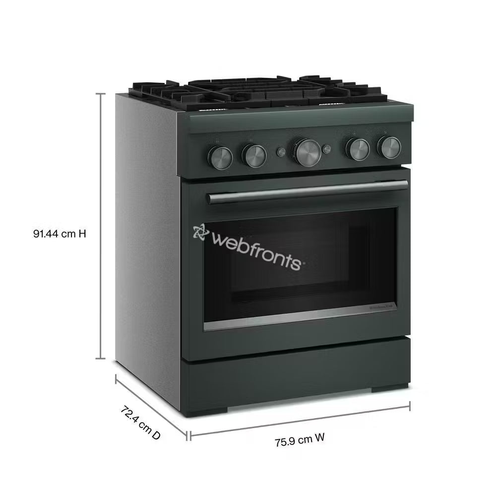 Kitchenaid KFDS930SJP 30-Inch 4 Burner Commercial-Style Dual Fuel Range With No Preheat Air Fry Mode