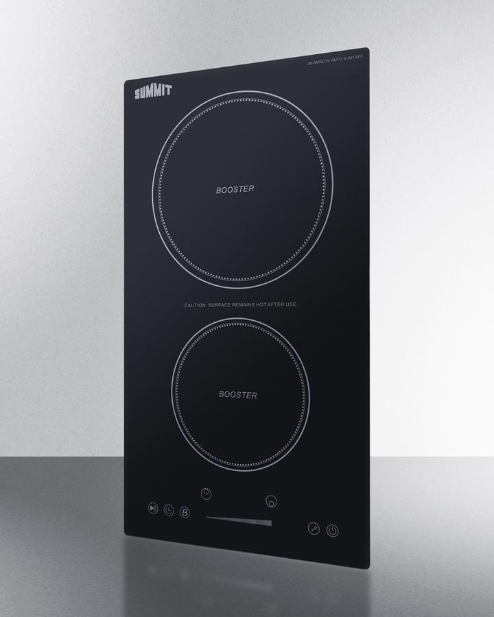 Summit SINCH230V2B 12" Wide 208-240V 2-Zone Induction Cooktop Induction Cooktop With Safety Shutoff