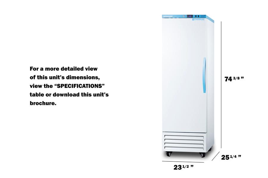Summit AFS14PVDL2BLHD 9.53 Cu. Ft. Upright Vaccine All-Freezer