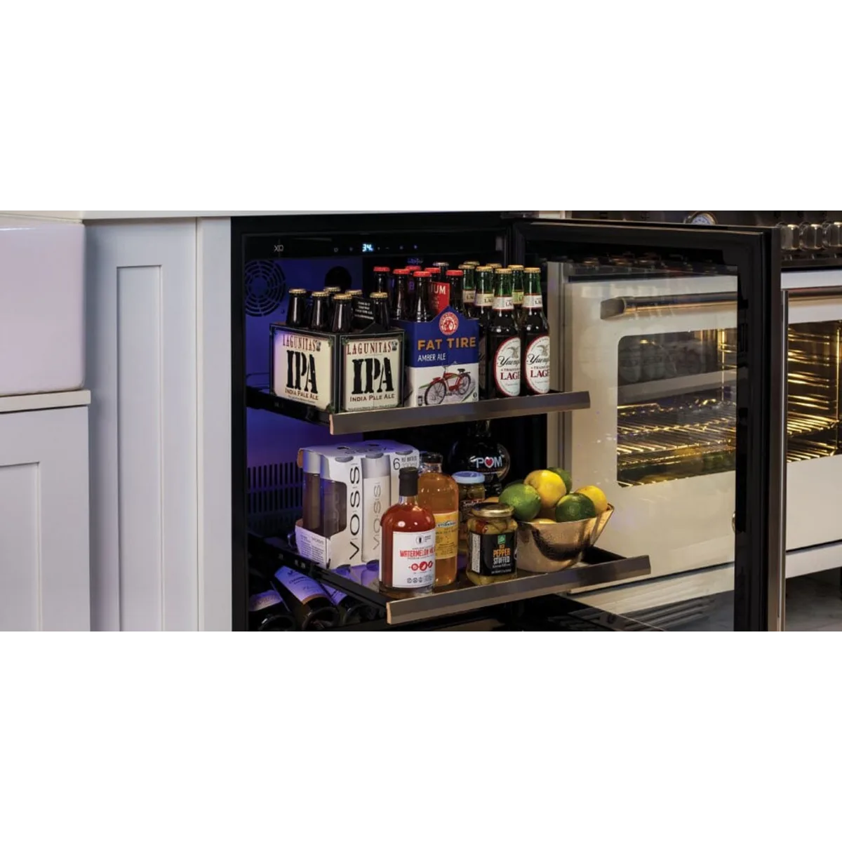 Xo Appliance XOU15BCGBSL Beverage Center 15" Black Stainless Lh