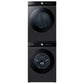 Samsung WF46BB6700AVUS Bespoke 4.6 Cu. Ft. Large Capacity Front Load Washer With Super Speed Wash And Ai Smart Dial In Brushed Black