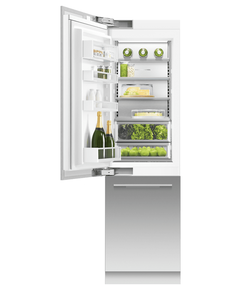 Fisher & Paykel RS2484WLUK1 Integrated Refrigerator Freezer, 24", Ice & Water