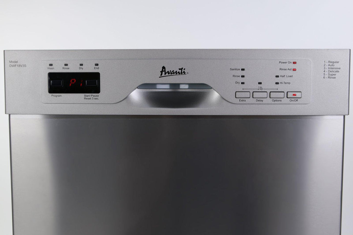Avanti DWF18V3S 18" Built In Dishwasher