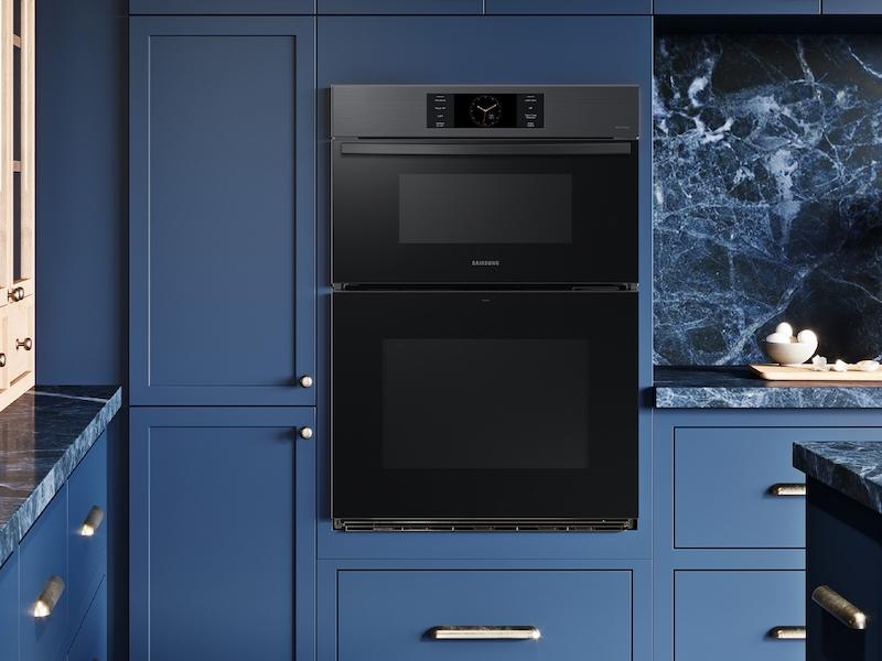 Samsung NQ70CG700DMT Bespoke 30" Microwave Combination Wall Oven With With Flex Duo&#8482; In Matte Black Steel